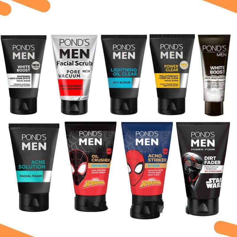 Pond's 100gr Men, Pond's Men pore vacum, Pond's antibacterial, Pond's instabright, Pond's men  Acne 