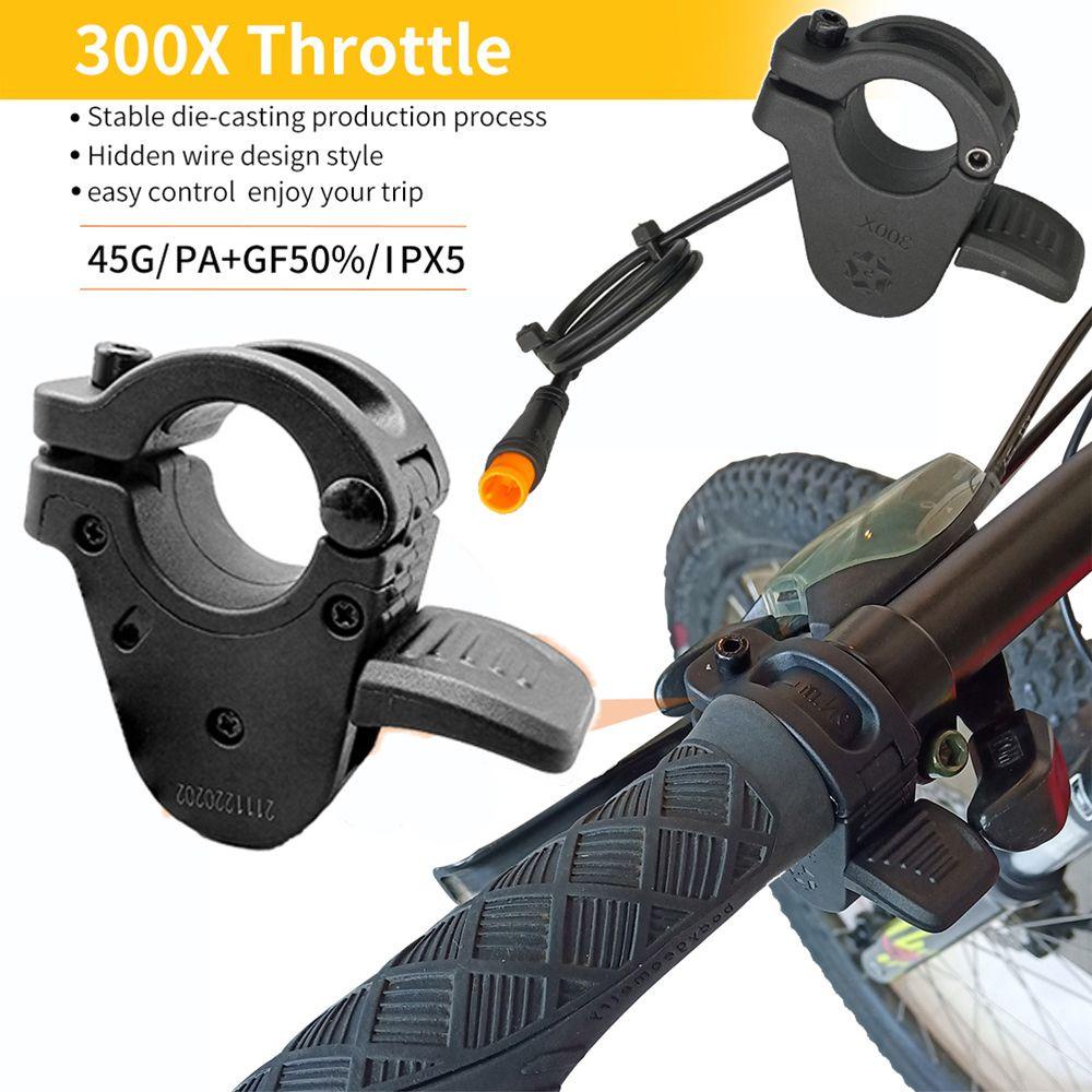 R-FLOWER E-bike Thumb Throttle Kiri Kanan Cepat Bongkar Pasang 24V~72V Pengatur Kecepatan
