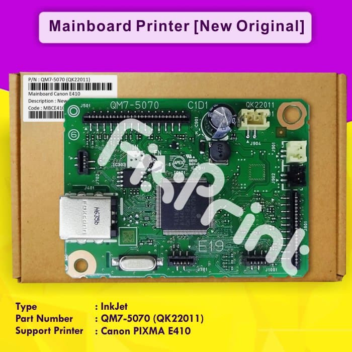 Board Printer Canon E410- Mainboard E410- Motherboard Canon E410 FPTS2579