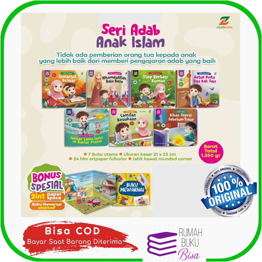Seri Adab Anak Islam Buku Cerita  Shopee Indonesia