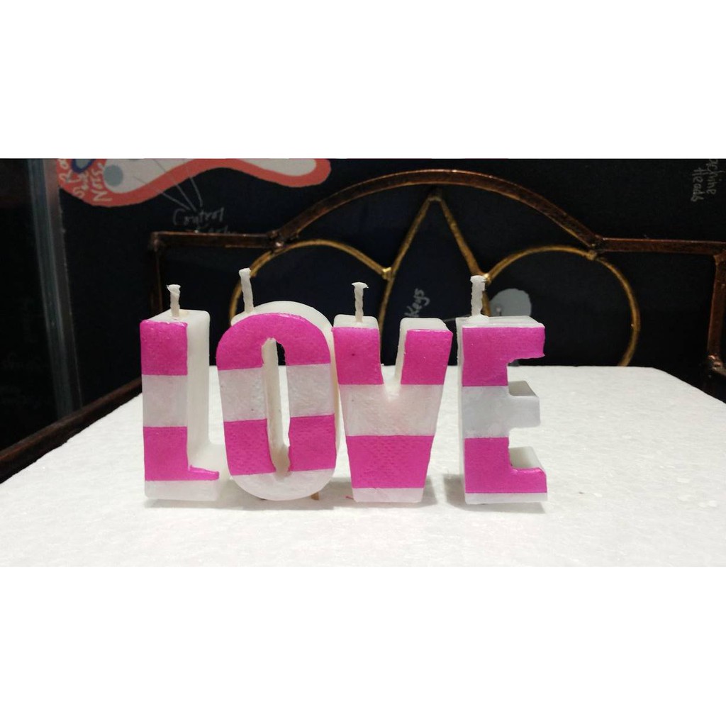 Lilin Huruf Stripe