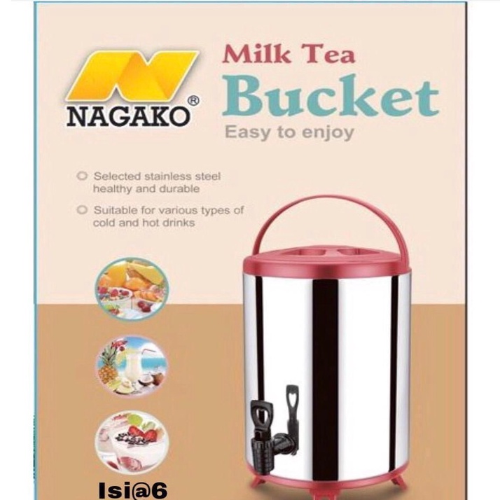 NAGAKO Bucket Milk Tea / Termos Air 8 / 10 / 12 Liter