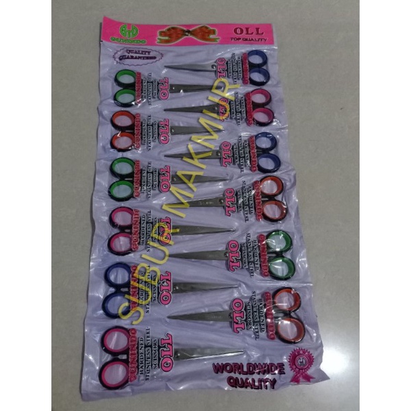 

(12Pcs) GUNTING STAINLESS STEEL ANTI KARAT ukuran Besar- GUNTING GUNINDO OLL Ukuran Besar