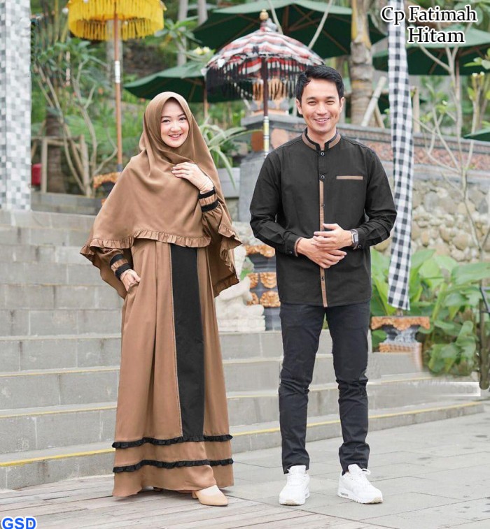 Gamis Couple Terbaru 2021 Lebaran Pesta Mewah Syari Premium Kondangan Ori set Jumbo Muslim Murah