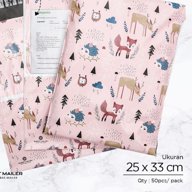 Polymailer | Plastik Packing | Plastik Packing Online | Motif Foxy Friends