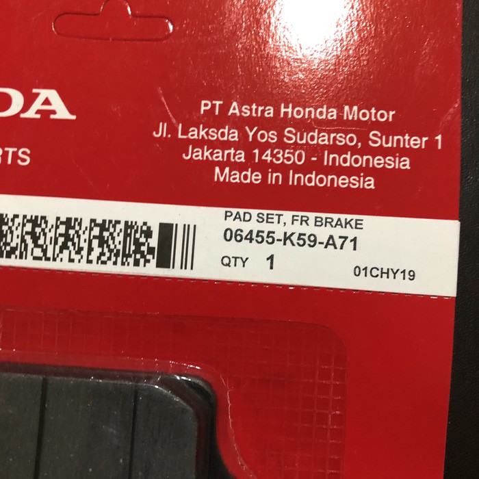 Dispad Kampas Rem Cakram Depan Honda Vario 125 150 LED 2018 New PP K59