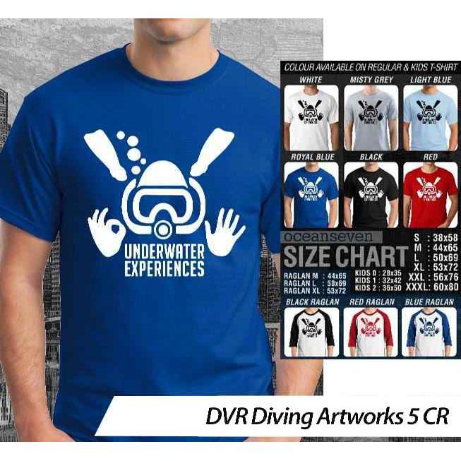 DVR Diving Artworks 5 CR  ~ Tshirt/Kaos/Raglan/Anak Oceanseven