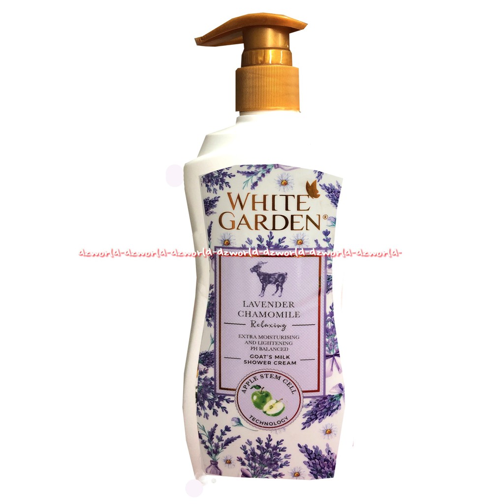 White Garden 500ml Lavender Chamomile Goat Milk Revitalizing Apple Steam Shower Cream Sabun Mandi Stemsel Untuk Kulit Kering 500 ml Whitegarden