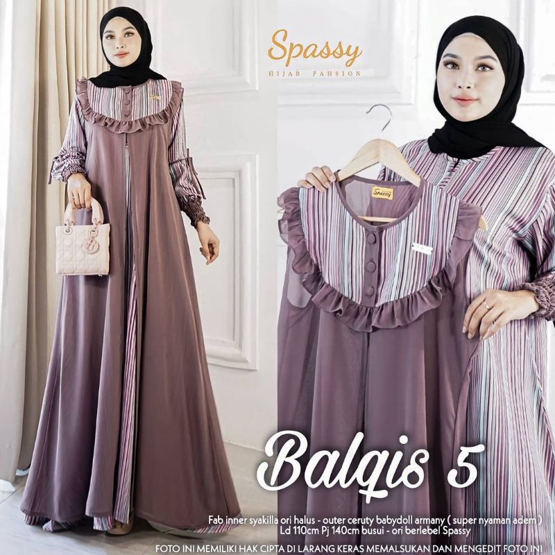 AS Balqis set voll #5 / set rompi plus inner gamis / gamis 2in1 outer rompi / syakila premium kombi 