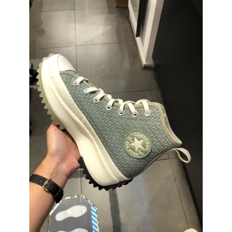 converse crochet platform