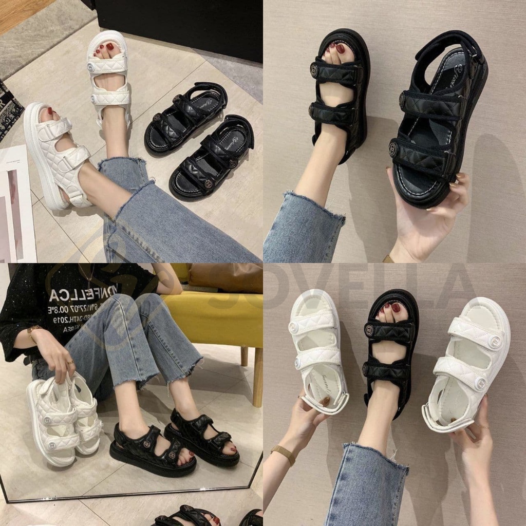 SOVELLA Seojin Sepatu Sandal Tali Sendal Wanita Import-5