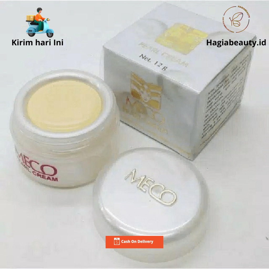 BISA COD - MECO PEARL CREAM ORIGINAL BPOM - CREAM PEMUTIH WAJAH 12 GR