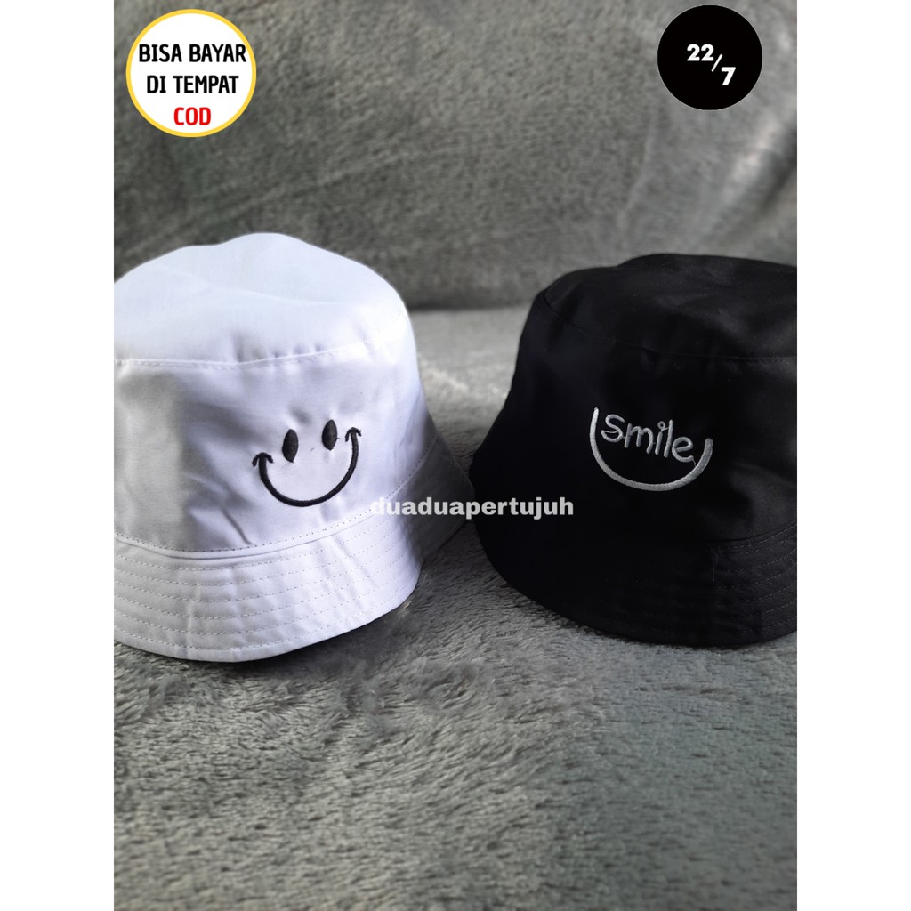 TOPI KOREA BOLAK BALIK TOPI KOREA SMILE TOPI RING KOREA TOPI BUCKET KOREA