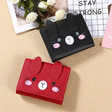 DOMPET LIPAT WANITA KARAKTER KELINCI IMUT DOMPET KARTU IMPORT