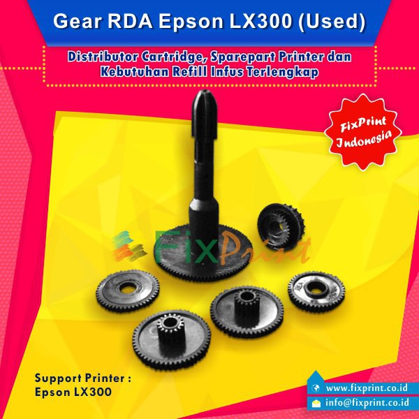 Gear RDA Epson LX-300 LX300 , Ribbon Drive Gear Ass LX 300 Dot Matrix New