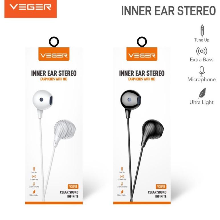 Headset/Handsfree/Earphone Veger V203R Inner Ear Stereo