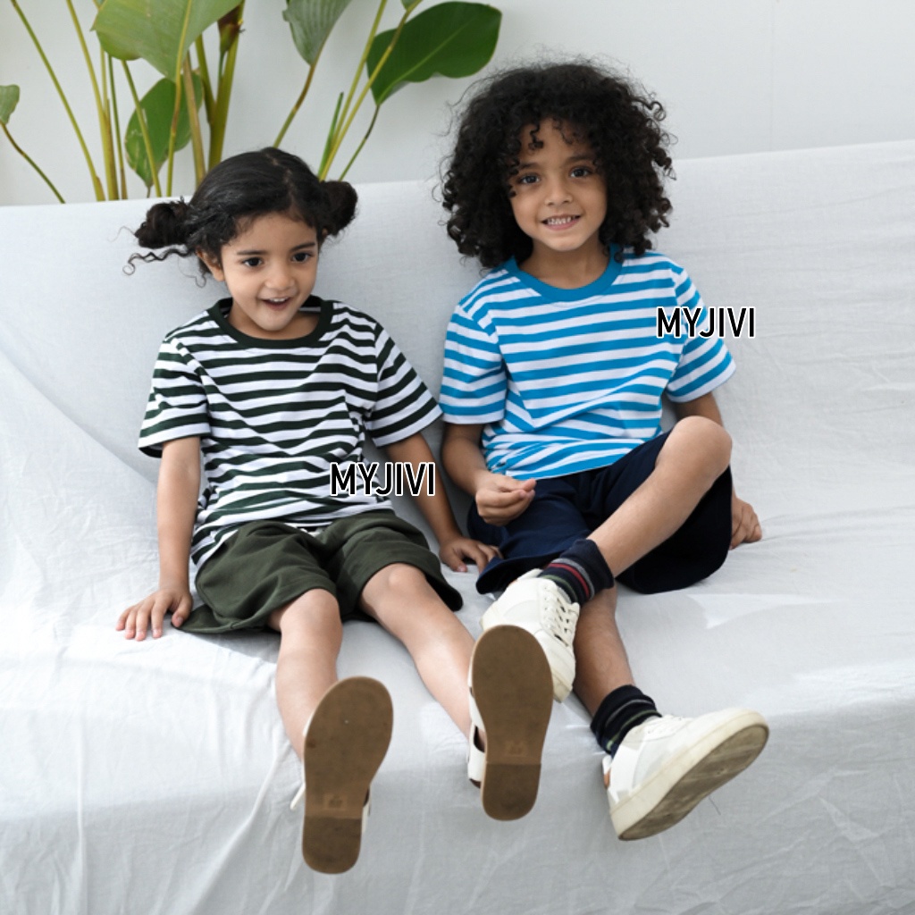 KAOS ANAK STRIPE LENGAN PENDEK BY MYJIVIKIDS