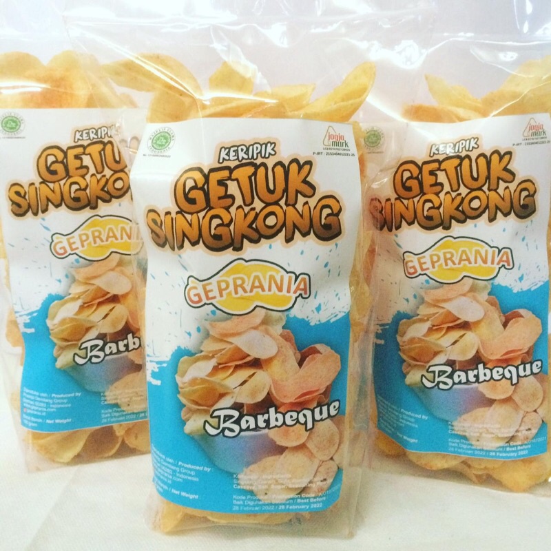 

Oleh Oleh Khas Jogja Kekinian/Keripik Getuk Singkong/Kripik singkong/Camilan/Makanan Ringan/Snack Enak/Sehat/Murah/Geprania Varian/Rasa BBQ - 100 gr