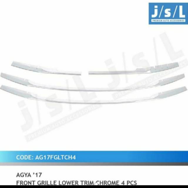 List grill depan bawah new Agya 2017/ front grill lower trim chrome jsl