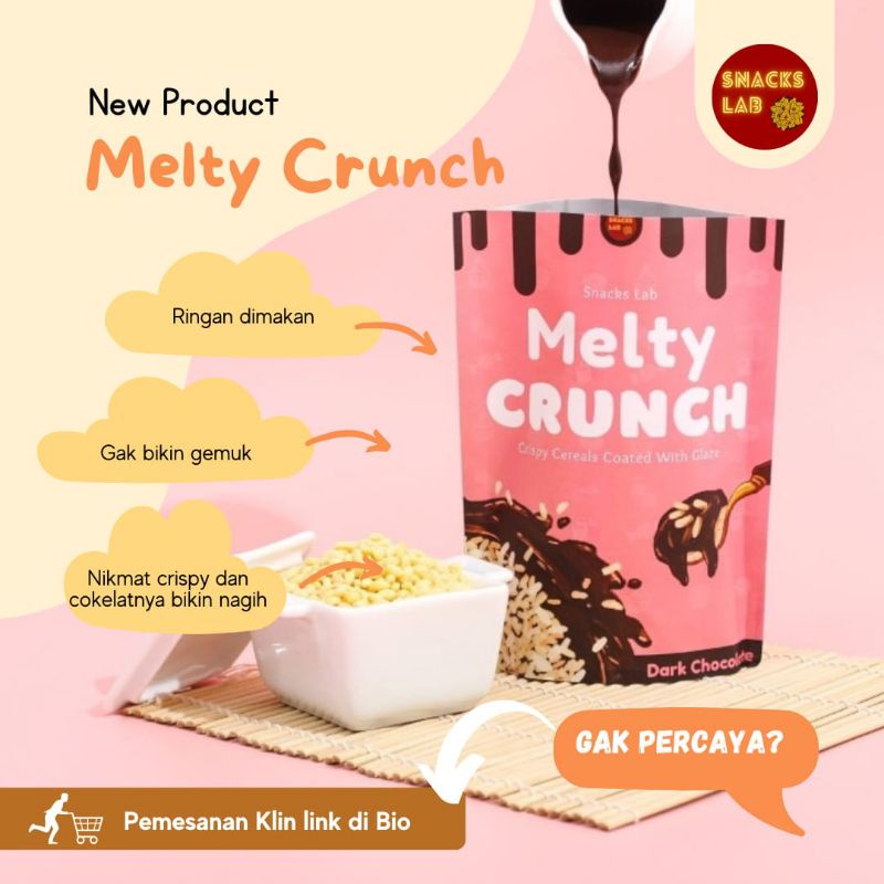 

Melty crunchy cokelat lumer viral || camilan enak || camilan manis || melty crunch || melty crunch snack cokelat