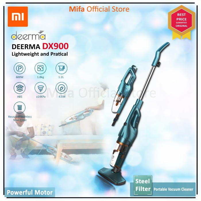Xiaomi Deerma Vacuum Cleaner Handheld Cordless 2-in-1 DX900 / DX920 - DX900 HIJAU