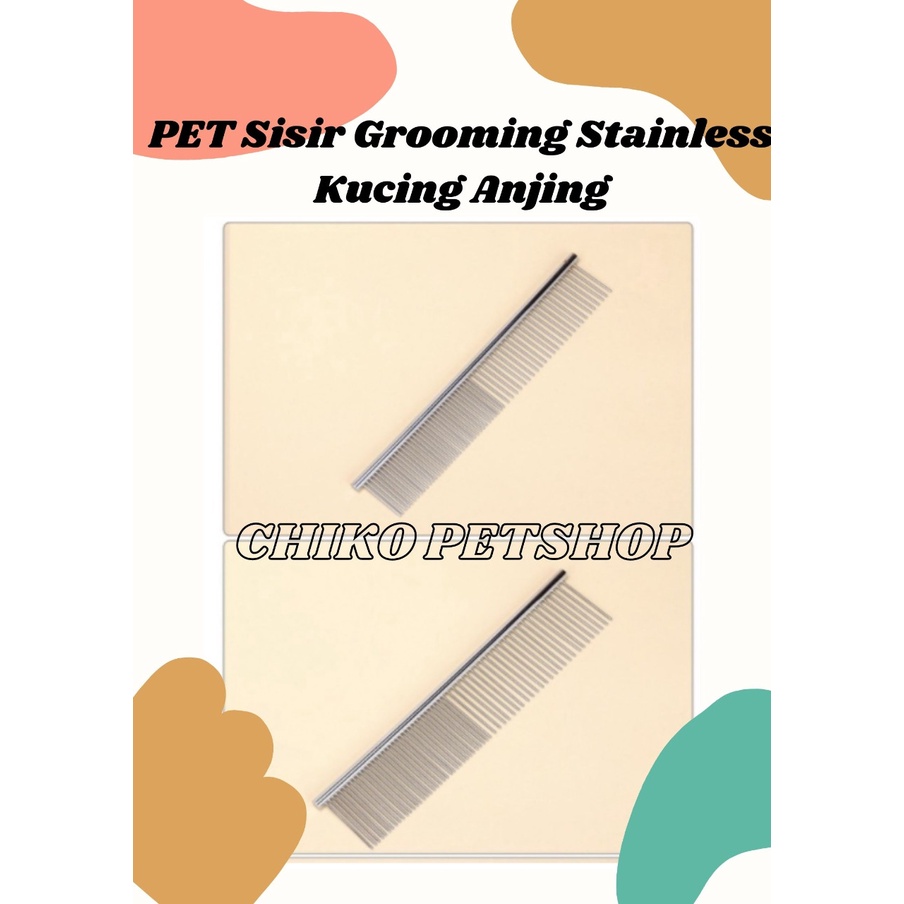 Sisir stinless sisir stenlis untuk anjing dan kucing dll