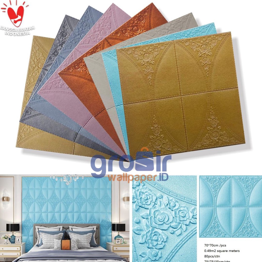 (READY STOCK) COD PROMO WALLPAPER WALLFOAM HARGA PABRIK TERMURAH 3D KUALITAS PROMO TERBAIK MOTIF FLOWER/ STICKER WALLPAPER WALLFOAM DINDING 3D RUANG TAMU KAMAR TERMURAH