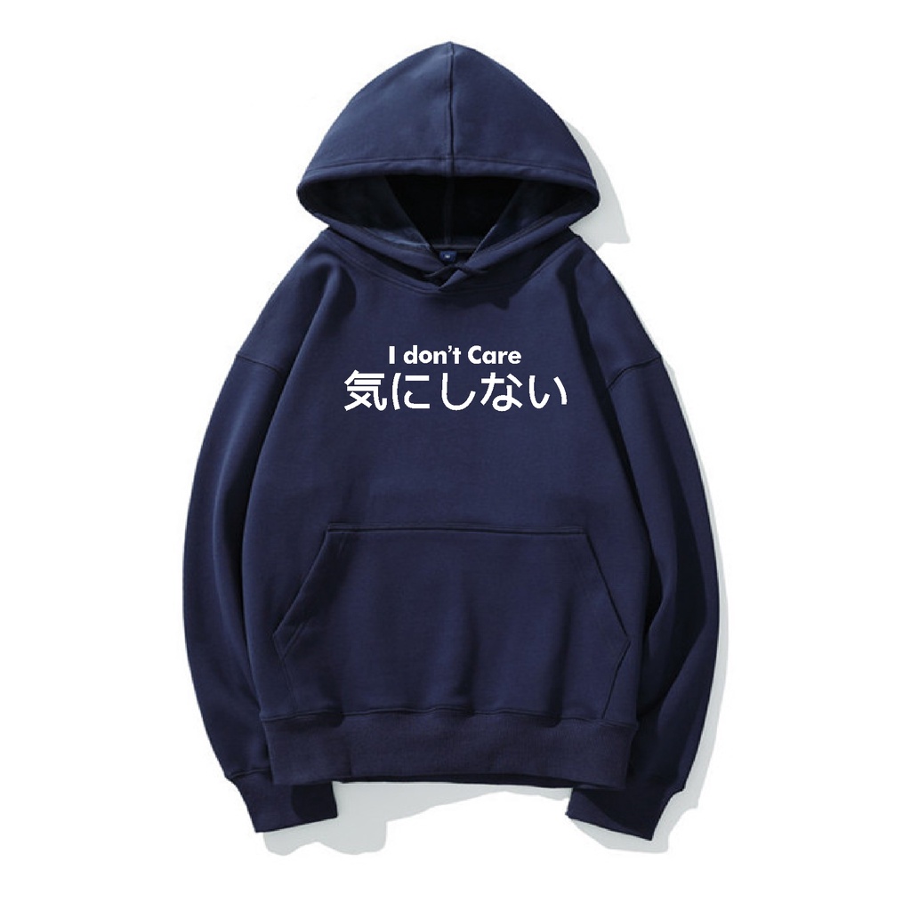 FenishaStore I DON'T’CARE Sweater Hoodie Jumper Wanita Korean Style Bisa Bayar Ditempat COD