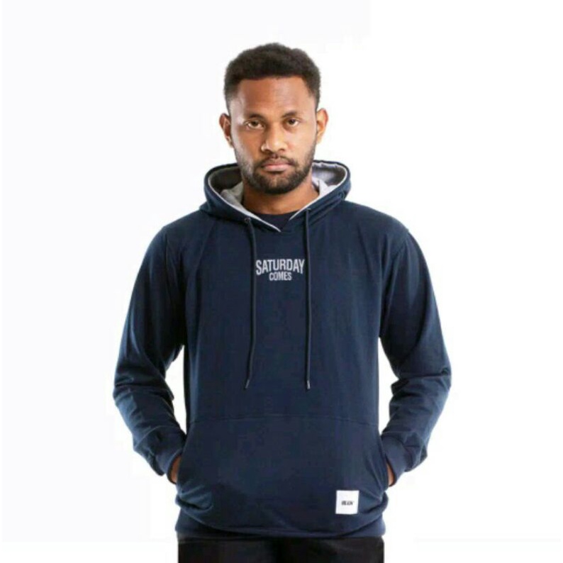 HOOLIGANS SATURDAY COMES NAVY SWEATER HOODIE