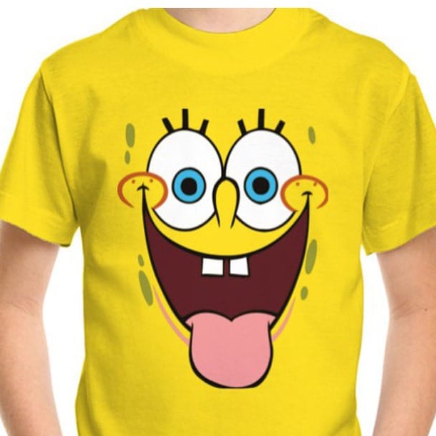 KAOS ANAK PEREMPUAN SPONGEBOB UMUR 1-2-3-4-5-6-7-8-9-10-11-12 // ATASAN BAJU ANAK PEREMPUAN // GROSIR BAJU KAOS ANAK