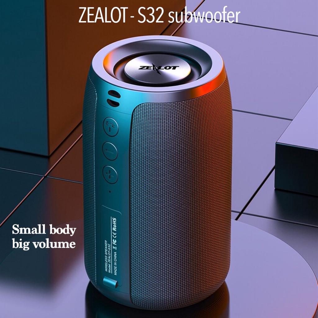 zealot s32 tws bluetooth portable speaker outdoor waterproof 3d hi fi