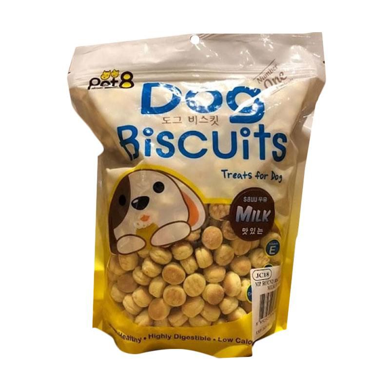 Biscuit Pet8 Dog Biscuit Ball Milk Flavor Biscuit Anjing Rasa Susu