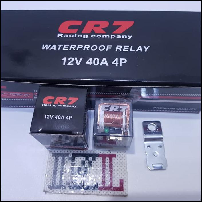 Relay 4 Kaki 12 Volt 40 Ampere Alarm Atau Klakson Lampu Waterproof Cr7