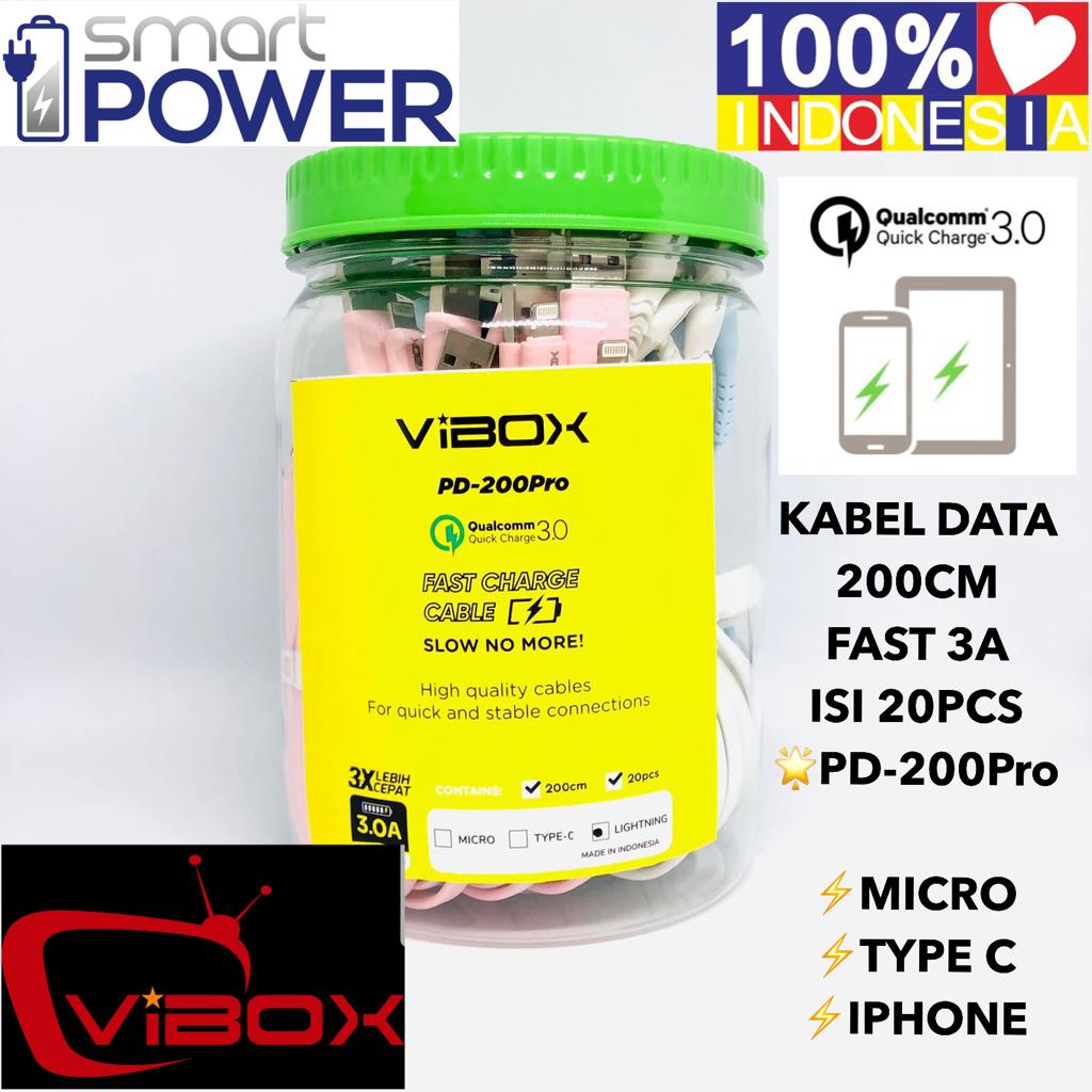 1TOPLES~KABEL DATA TYPE C SUPER FAST VIBOX VB200 ORIGINAL PERTOPLES ISI 20 PCS