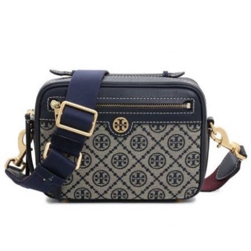 TORY BURCH T MONOGRAM JACQUARD CAMERA BAG (79356)