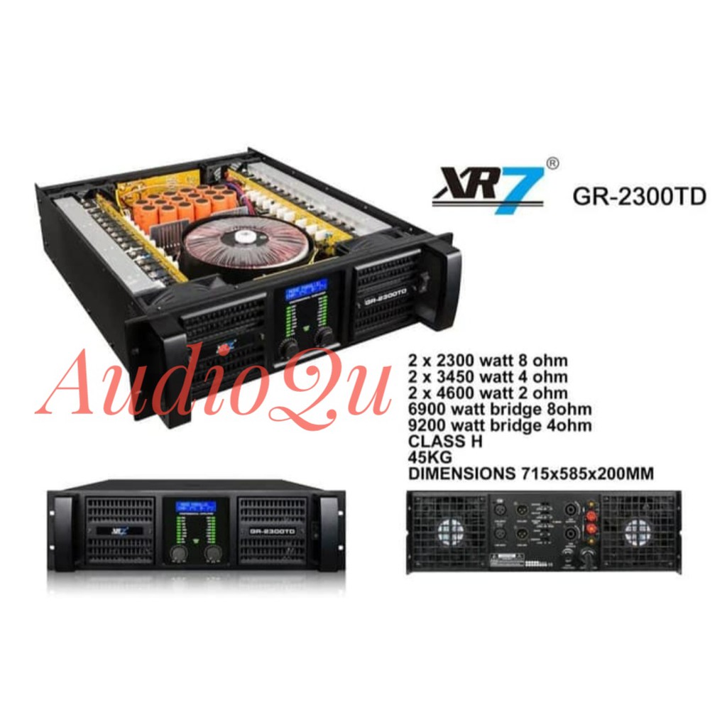 POWER AMPLIFIER XR7 GR 2300 TD / GR-2300TD PREMIUM SERIES