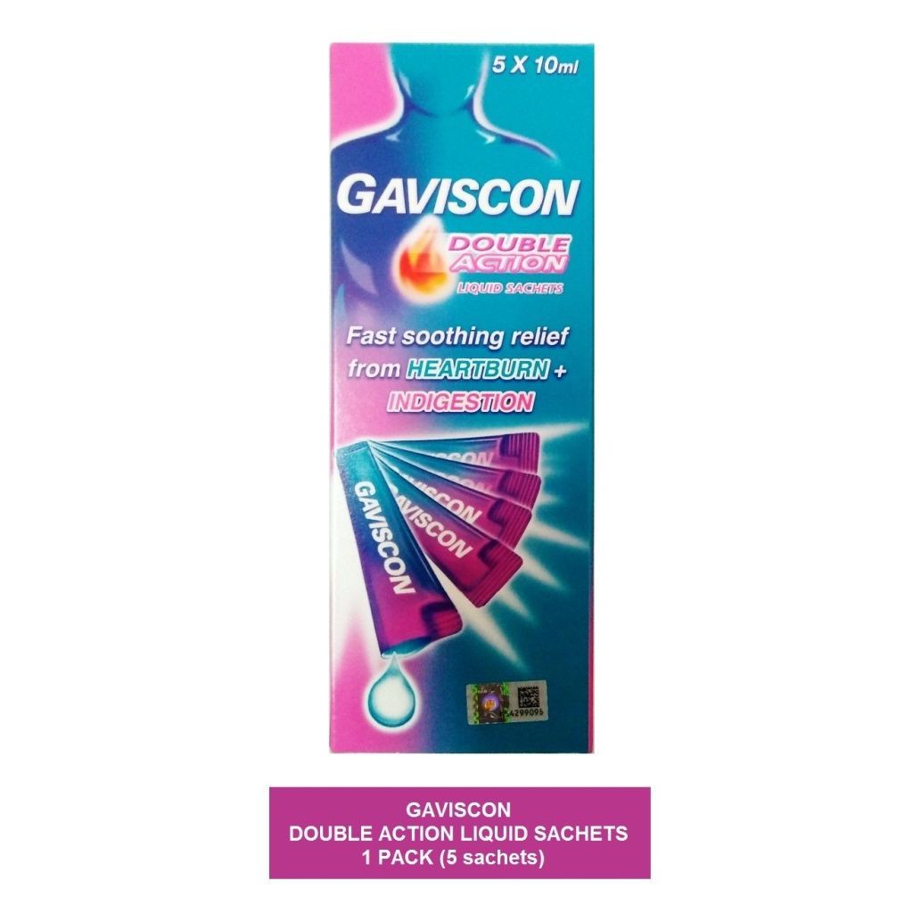 Gaviscon Double Action 100 Original Liquid Sachet 5 Sachet X 10ml Heartburn Indigestion Kembung Shopee Indonesia