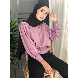 Jual sheeva crop blouse murah Indonesia|Shopee Indonesia