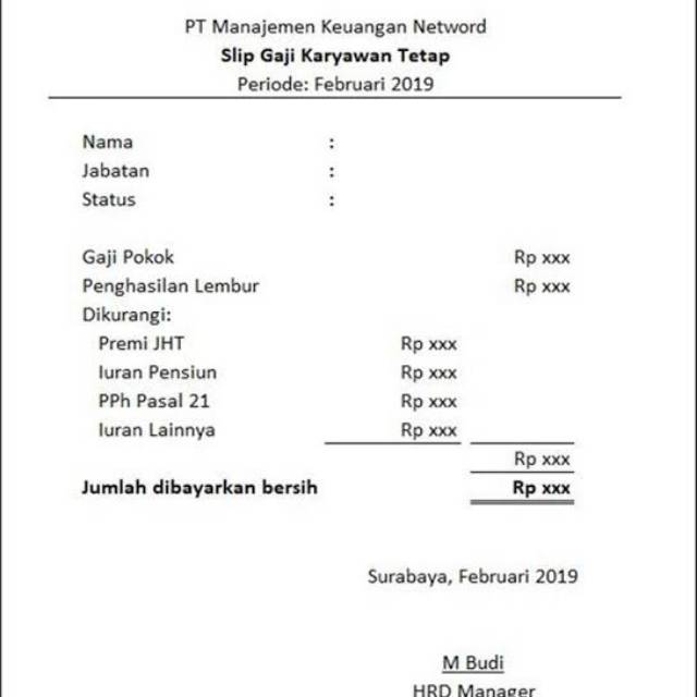 PDF Slip Gaji File Only | Shopee Indonesia