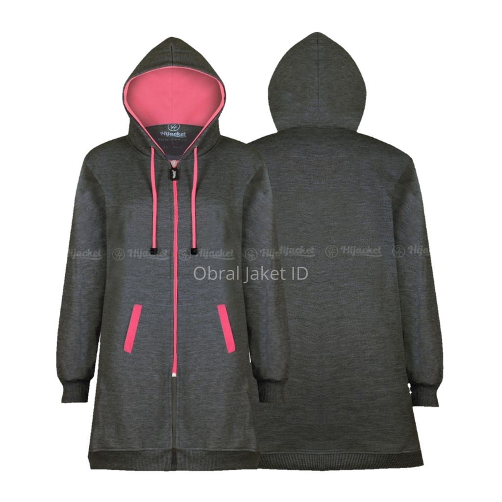 Hijacket Basic Misty Original Bandung | Jaket Polos Wanita Size L XL XXL Garansi 100%-MISTY x BABY PINK