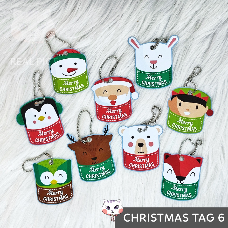

HANG TAG NATAL CHRISTMAS LUCU free rantai / LABEL GANTUNGAN 6