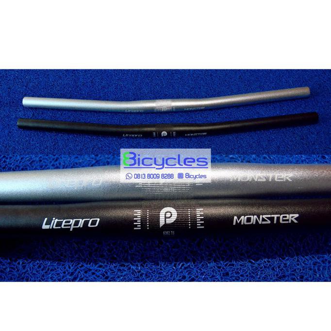 Promo Bulan Ini Handelbar Monster Litepro For Fnhon Bromptom Dahon - Hitam Trendi