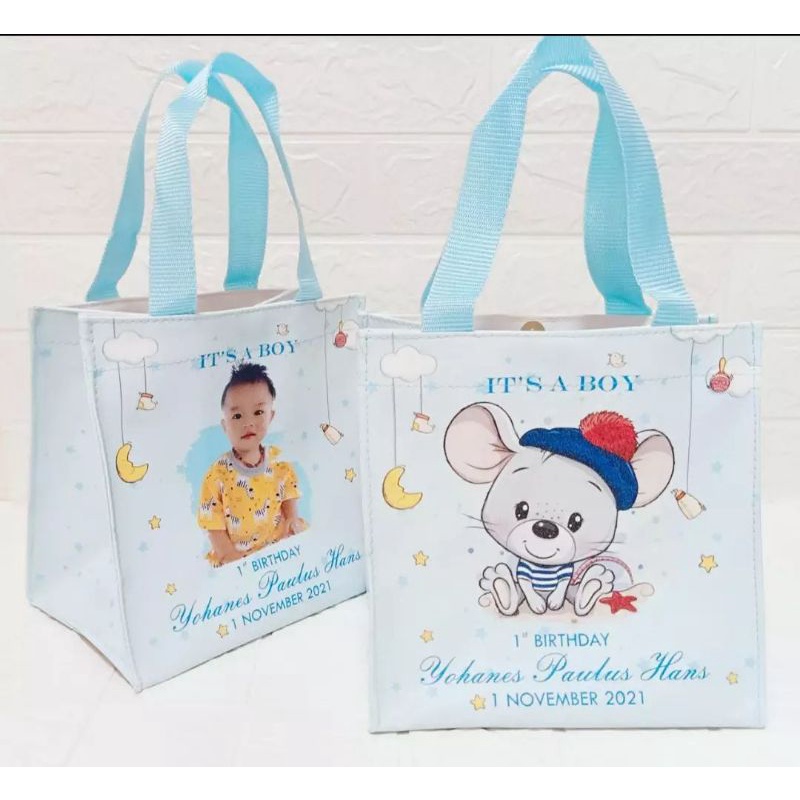 Tote bag oscar/souvenir ultah/tas snack/tas aqiqah ukuran 20x15x20