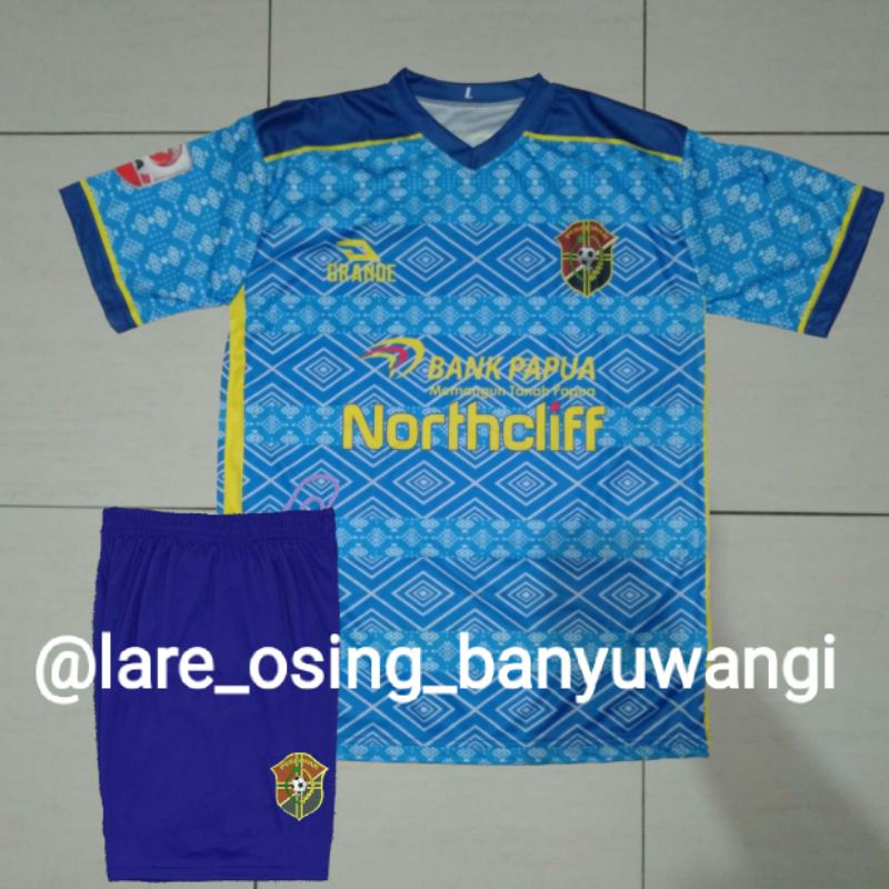 SETELAN DEWASA PERSEWAR WAROPEN HOME 2019 LIGA 2 JERSEY CELANA PRINTING LOKAL