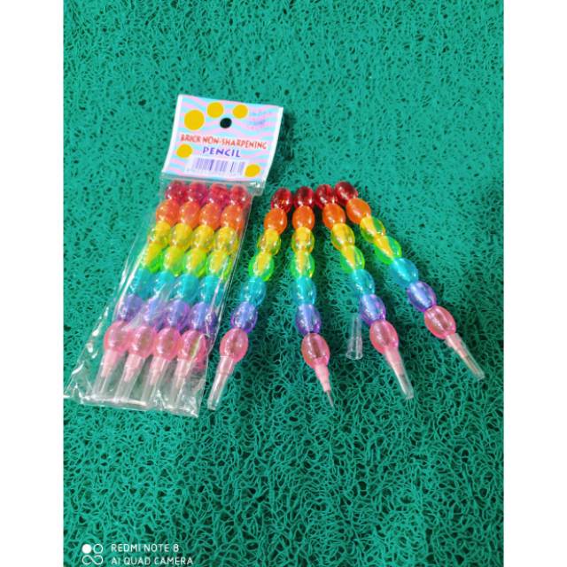 

Pensil lantu/pensil sambung lucu dan unik isi 4 pcs