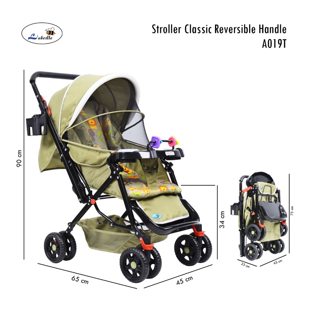 Makassar - Stroller Labeille Classic Reversible Handle Bolak Balik | Kereta Dorong Bayi L'abeille