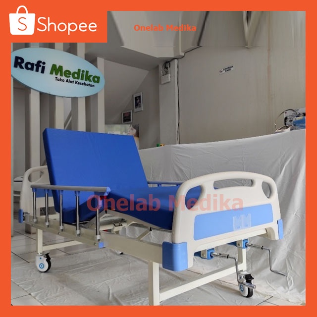 Medical Hospital Bed Ranjang Rumah Sakit 2 Crank Engkol Manual BED Pasien RS