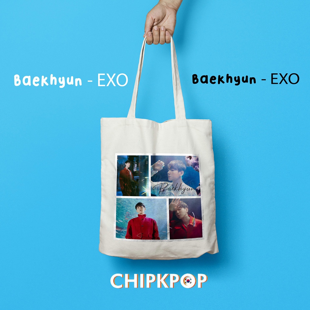 [BAEKHYUN EXO PAKET SET] I TOTEBAG EXO MURAH I TAS KOREA STYLE I TAS EXO MURAH I PC BAEKHYUN I PHOTO