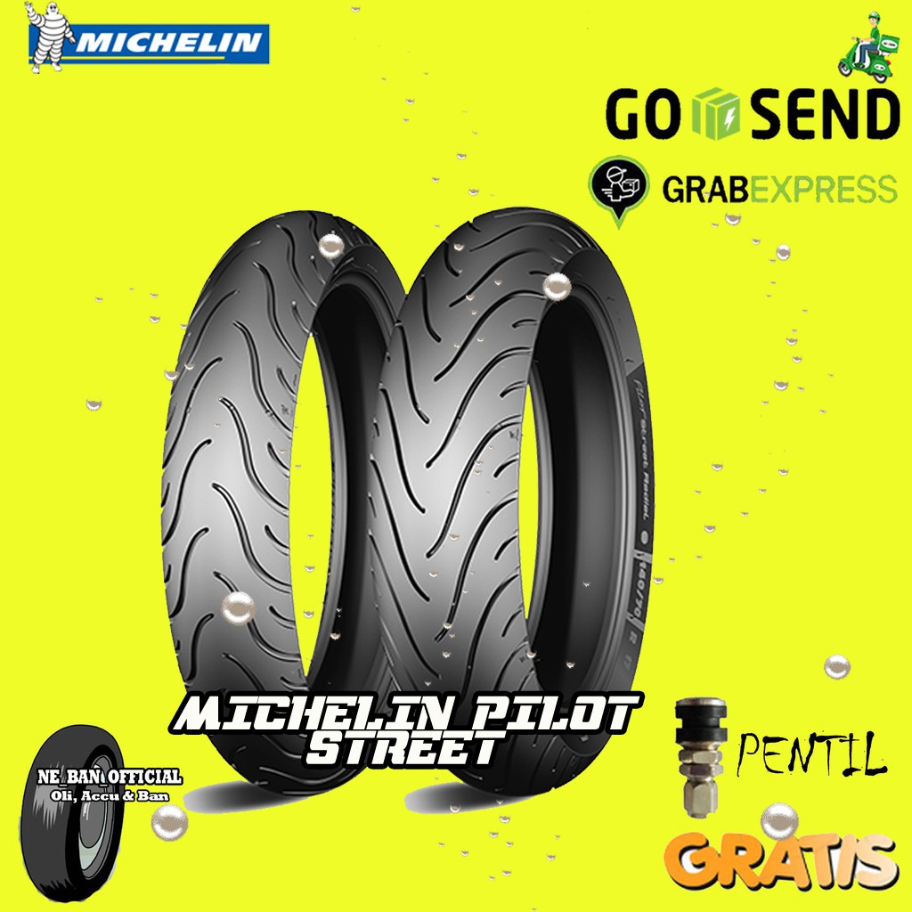 BAN MOTOR SEPASANG NMAX MICHELIN PILOT STREET 120/70 - 140/70 RING 13 TUBELESS