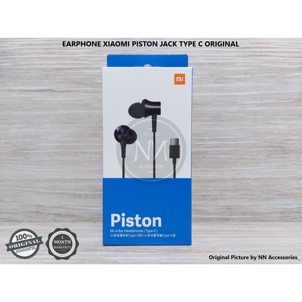 HEADSET EARPHONE XIAOMI PISTON TYPE C MI 8 9 10 10T 11 11T 11X 12 PRO ULTRA BLACK SHARK 2 MI MIX 2 3